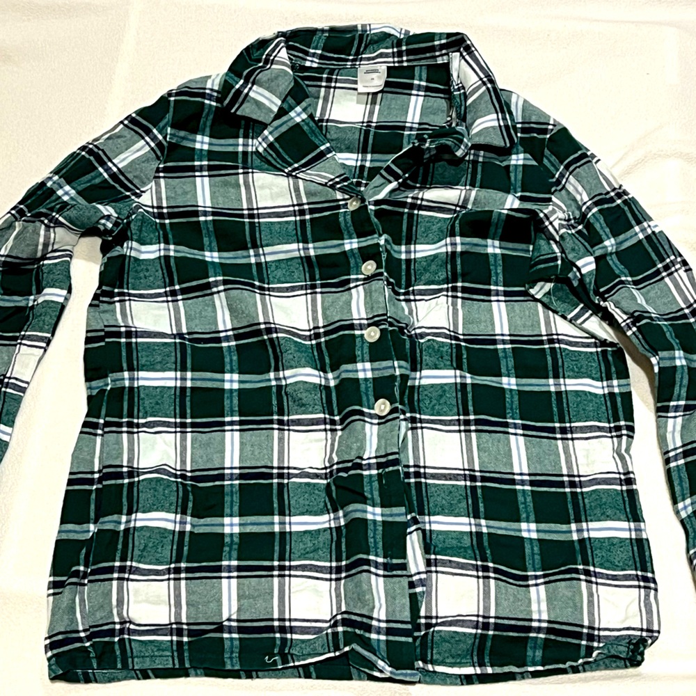 Women’s plaid pajama shirt